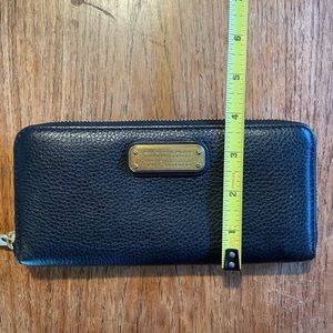 Marc by Marc Jacobs zip wallet with gold hardware